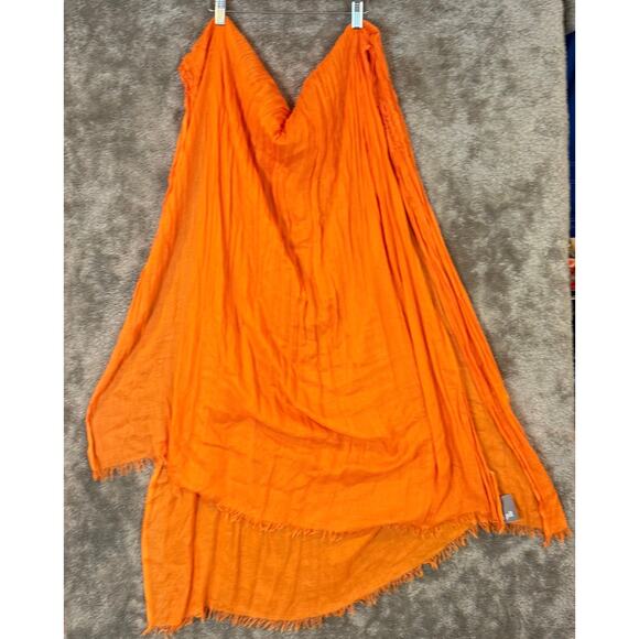 NWT J Jill Orange Lightweight Viscose Scarf Shawl Wrap Marmalade - Picture 2 of 10